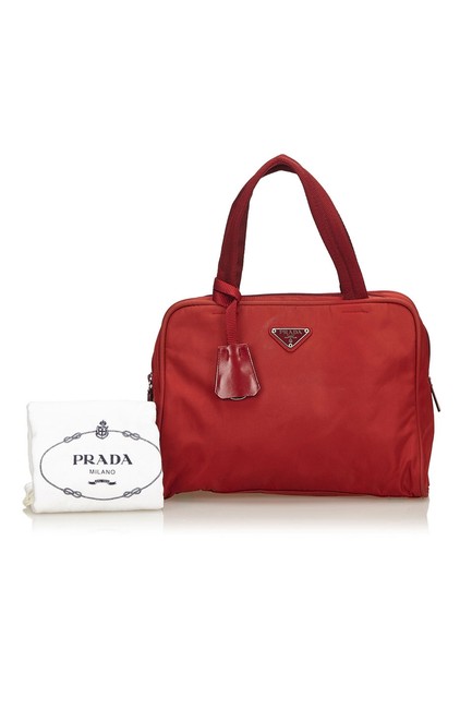 Prada Handbag Red Nylon Shoulder Bag