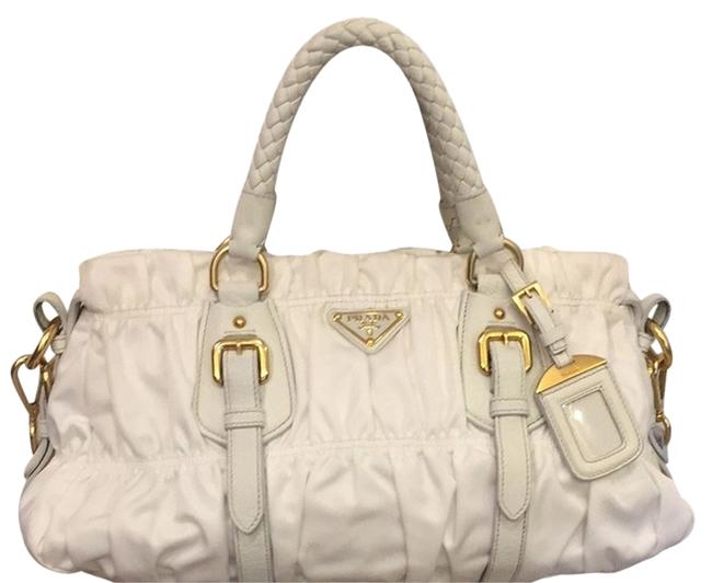 Prada Handbag White Nylon Shoulder Bag