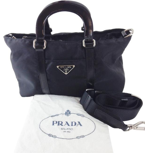 Prada Handbag with Dustbag Black Nylon Shoulder Bag