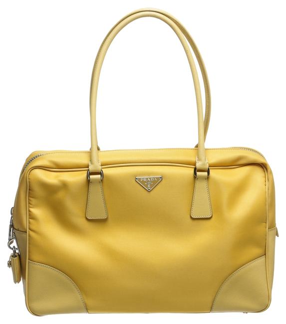 Prada Handbag Yellow Nylon Shoulder Bag