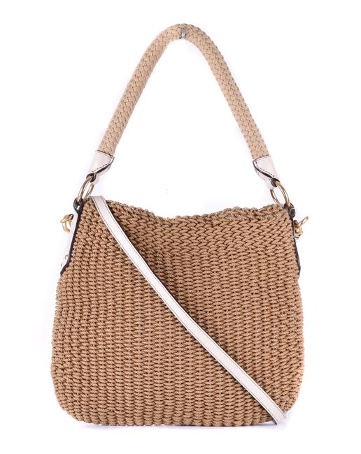 Prada Hobo Handbag Jute Purse Natural Raffia Shoulder Bag
