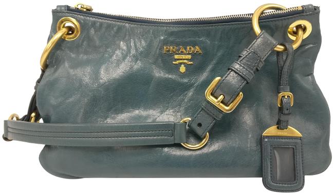 Prada Hobo Leather Shoulder Bag