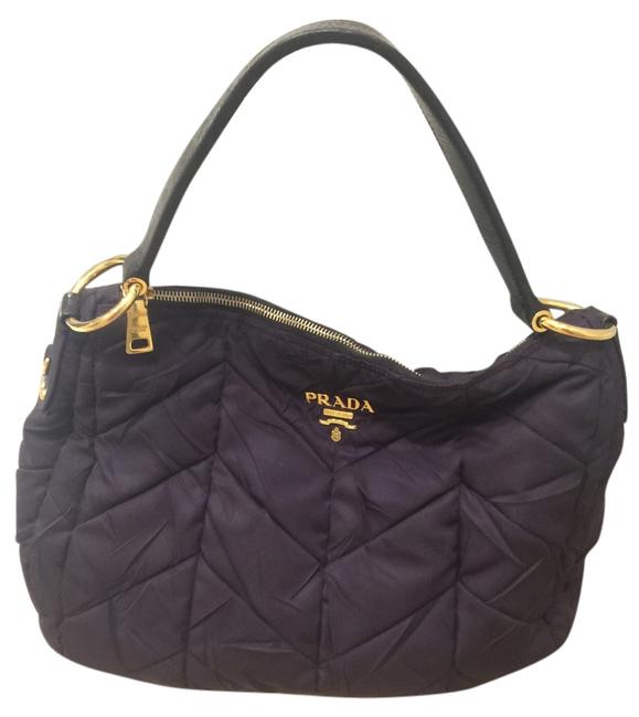 Prada Hobo Purple Nylon Shoulder Bag