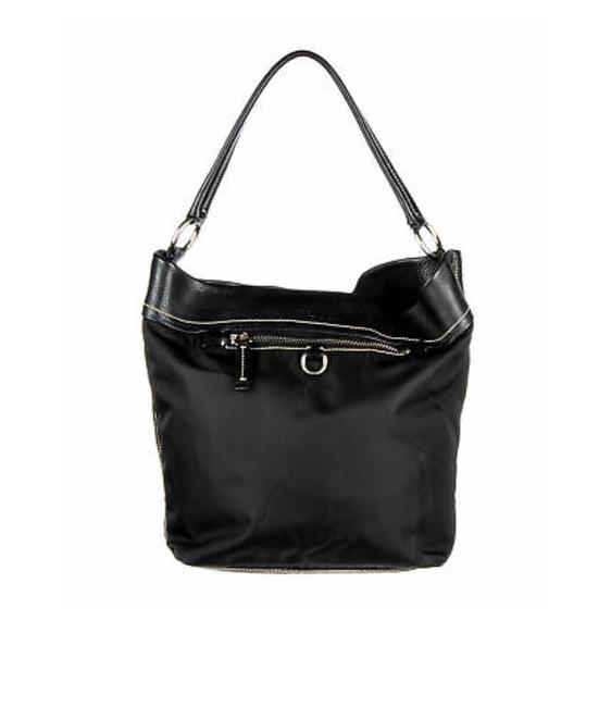 Prada Hobo Tessuto Nylon Leather Black Shoulder Bag