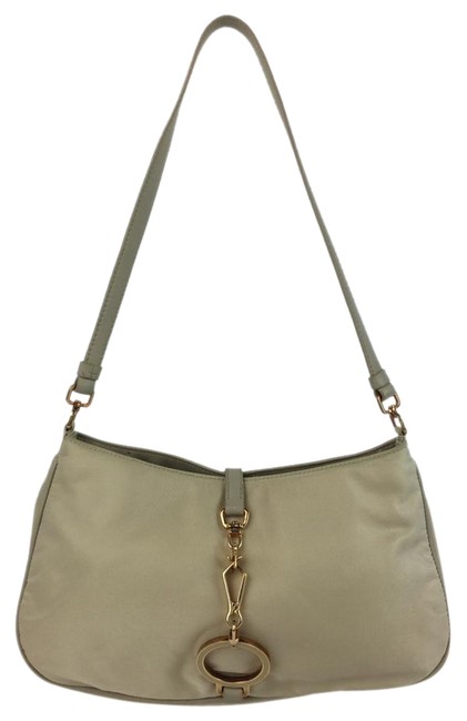 Prada Ivory Nylon Shoulder Bag