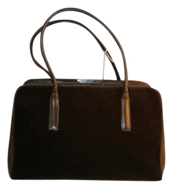 Prada Kelly Brown Velveteen Shoulder Bag