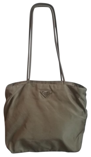 Prada KhakiGreen Nylon Shoulder Bag