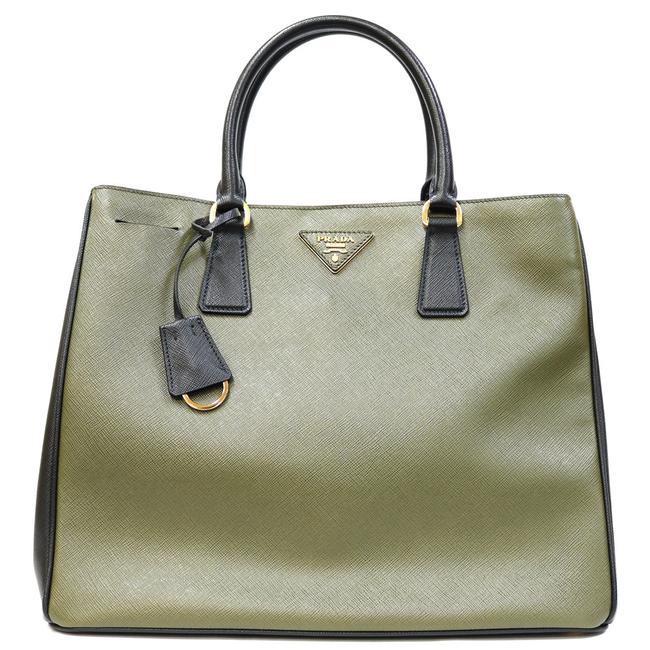 Prada Ladies Mens Green Leather Shoulder Bag