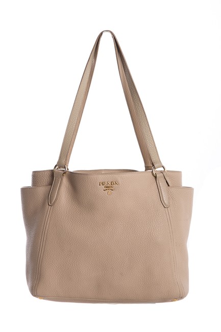 Prada Leather Beige Shoulder Bag