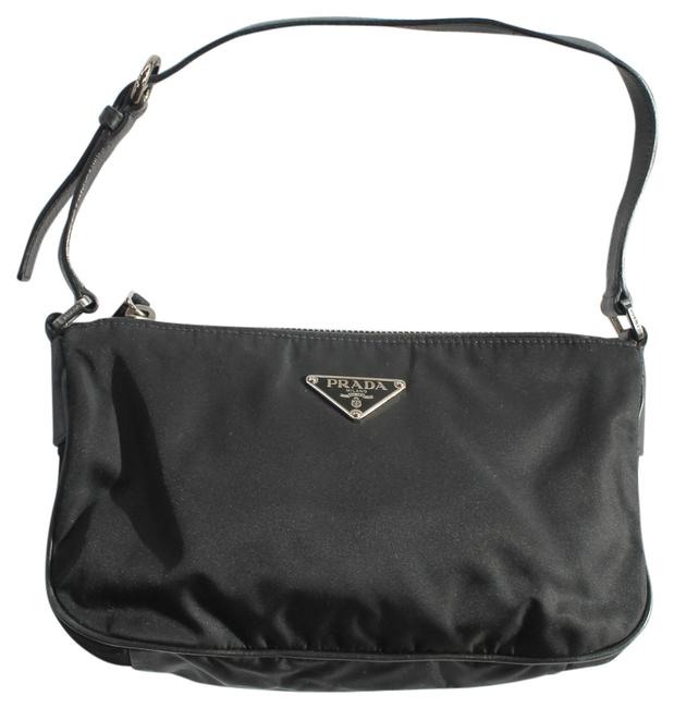 Prada Leather Black Nylon Shoulder Bag