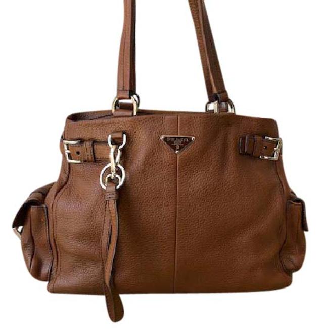 Prada Leather Brown Shoulder Bag