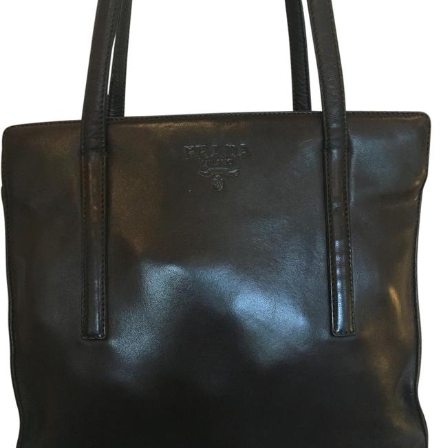 Prada Leather Dark Purple Lambskin Shoulder Bag