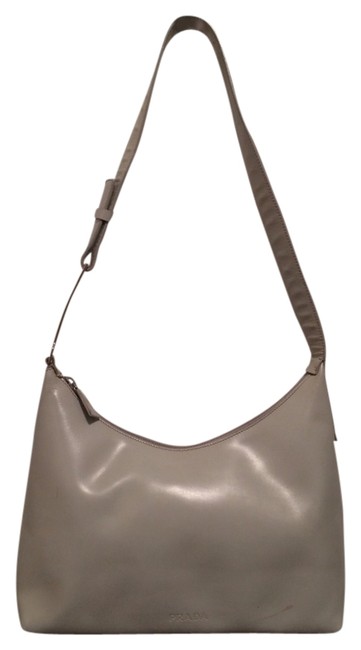 Prada Leather Ivory Shoulder Bag