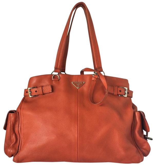 Prada Leather Side Pocket Daino Shoulder Bag