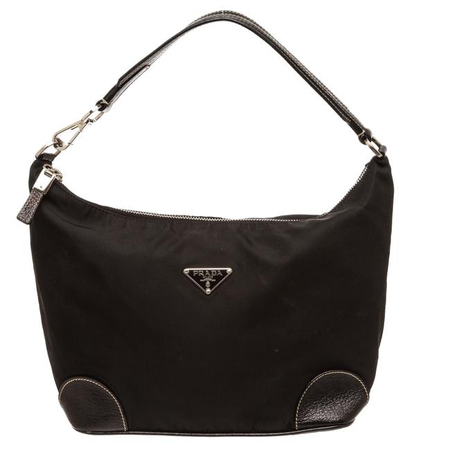 Prada Leather Small Black Nylon Shoulder Bag