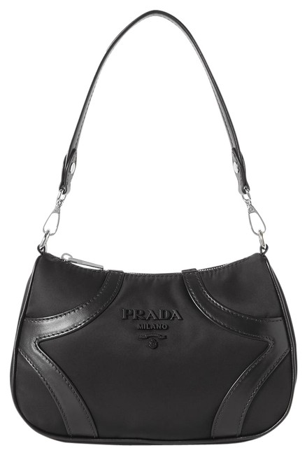 Prada Leather trimmed Nylon Shoulder Bag