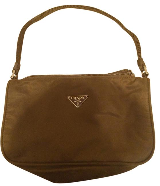 Prada Light Brown Nylon Shoulder Bag