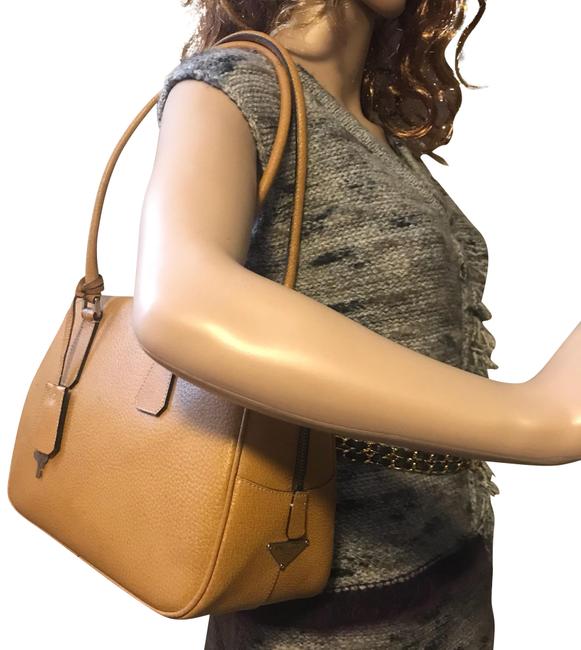 Prada Light Brown Or Tan Leather Shoulder Bag