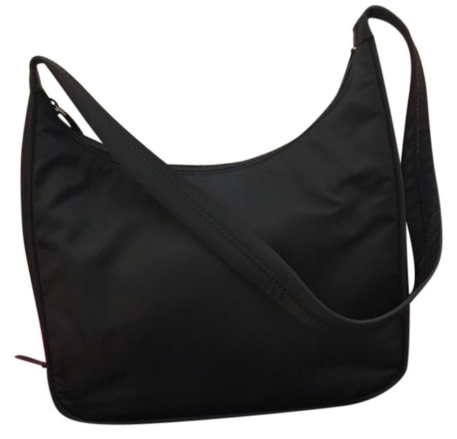 Prada Like New Black Nylon Shoulder Bag