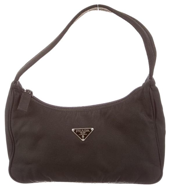 Prada Logo Tessuto Black Shoulder Bag