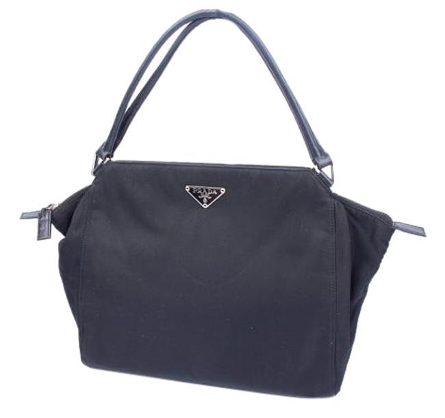 Prada Logos Rare 31 Black Nylon Shoulder Bag