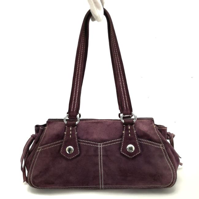 Prada Long Purple Suede Leather Shoulder Bag