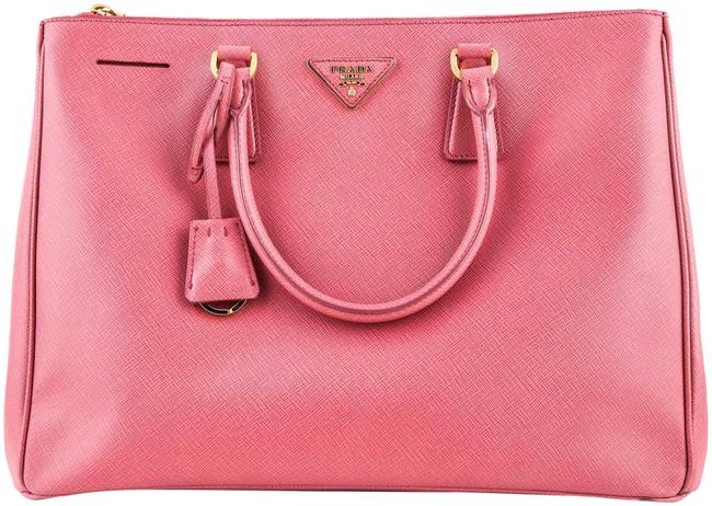 Prada Lux Petalo Saffiano Tote Pink Leather Shoulder Bag