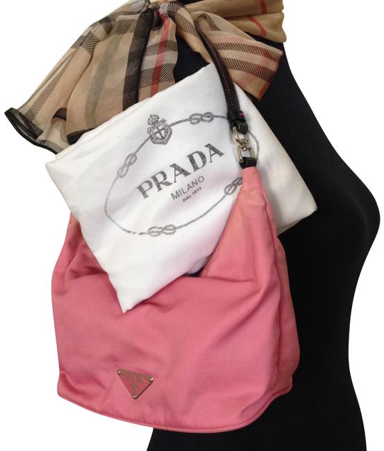 Prada Made In Italy Pink Nylon Shoulder Bag