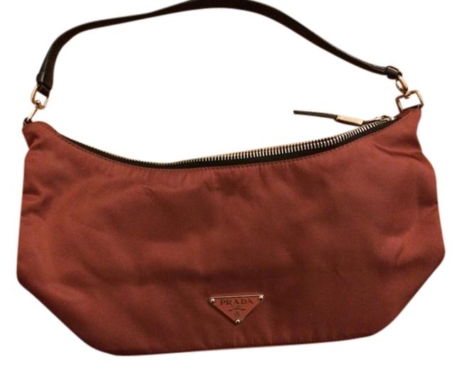 Prada Maroon Nylon Shoulder Bag