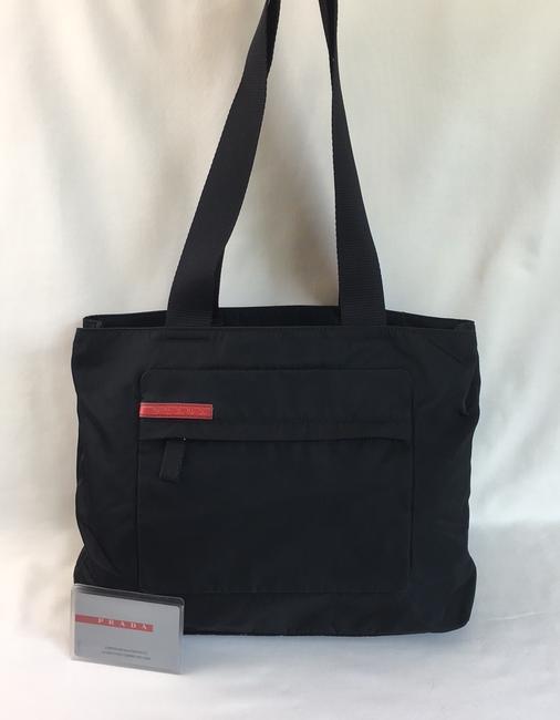 Prada Medium Black Nylon Shoulder Bag