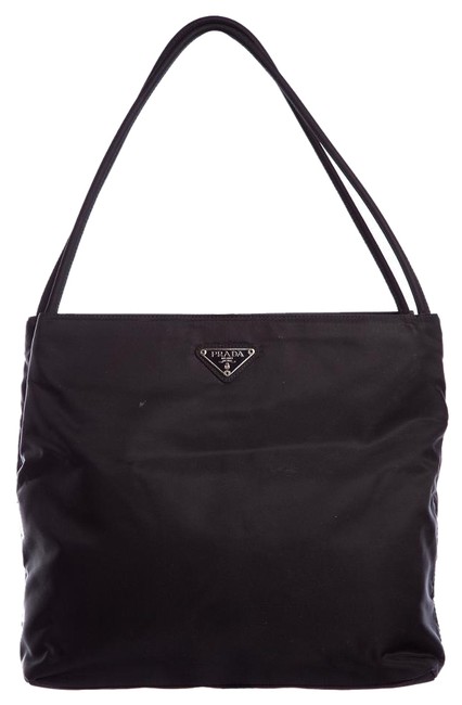 Prada Medium Handle Black Nylon Shoulder Bag