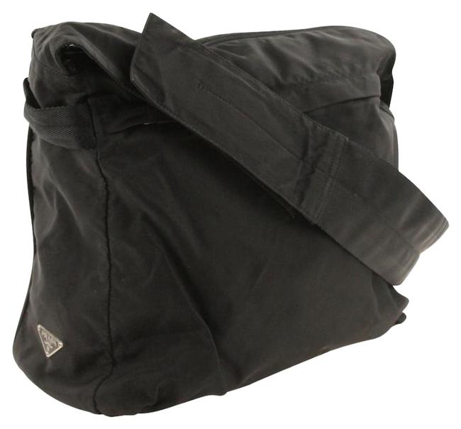 Prada Messenger Adjustable Strap Black Nylon Shoulder Bag