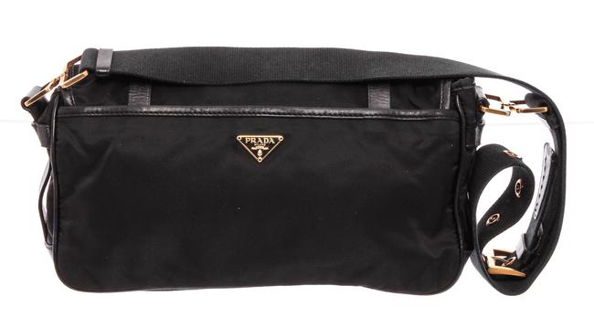 Prada Messenger Black Nylon and Leather Shoulder Bag