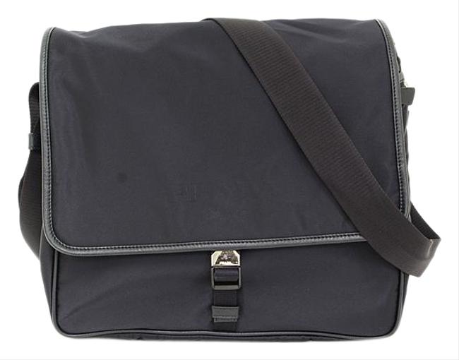 Prada Messenger Body Navy Nylon Shoulder Bag