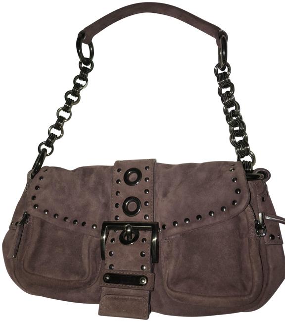 Prada Milano Dal 1913 Purple Suede Shoulder Bag