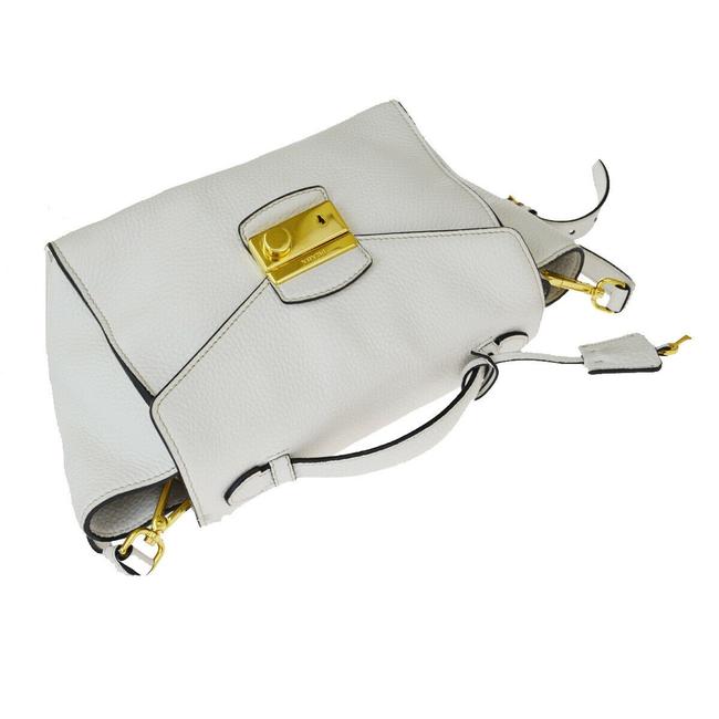 Prada Milano Hand Italy White Leather Shoulder Bag