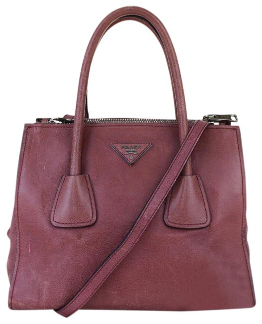 Prada Milano Logos Pink Leather Shoulder Bag