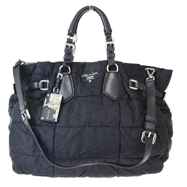 Prada Milano Purse Black Leather Shoulder Bag