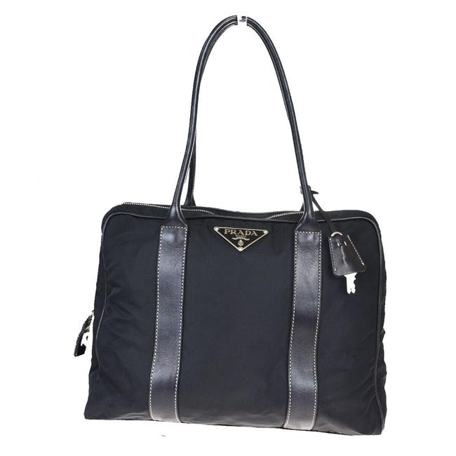 Prada Milano Purse Black Nylon Shoulder Bag