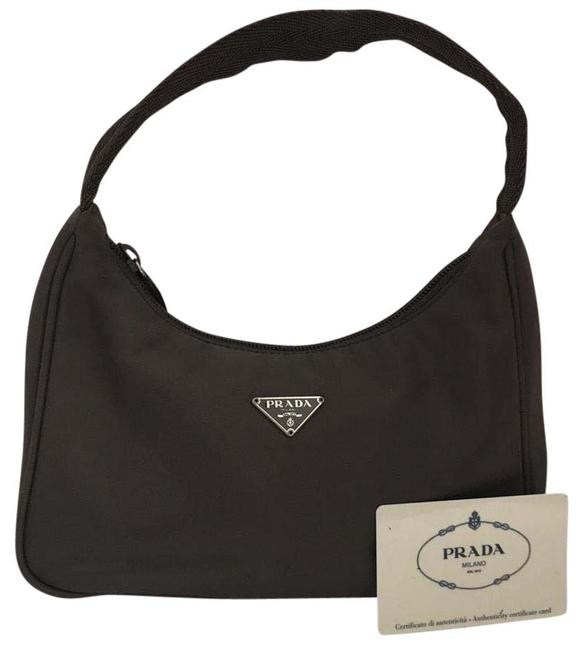 Prada Mini Brown Nylon Shoulder Bag