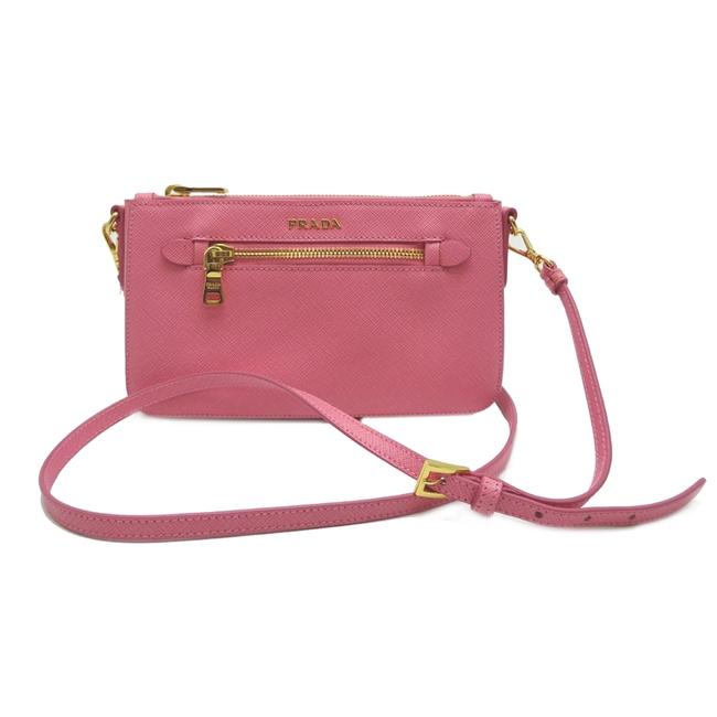 Prada Mini Ladies Bt0834 Safir Norx Geranio Saffiano Lux Shoulder Bag