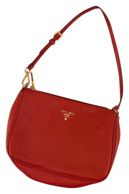Prada Mini Red Leather Shoulder Bag