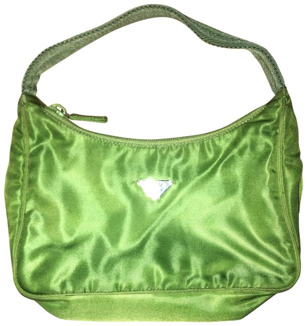 Prada Mini Tessuto Emerald Green Nylon Shoulder Bag