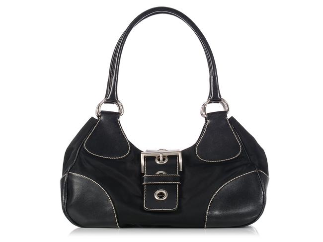 Prada Moon Black Nylon Shoulder Bag