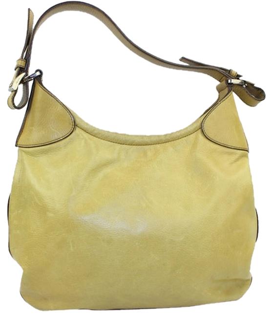 Prada Hobo Mustard Leather Prrlm30 Shoulder Bag