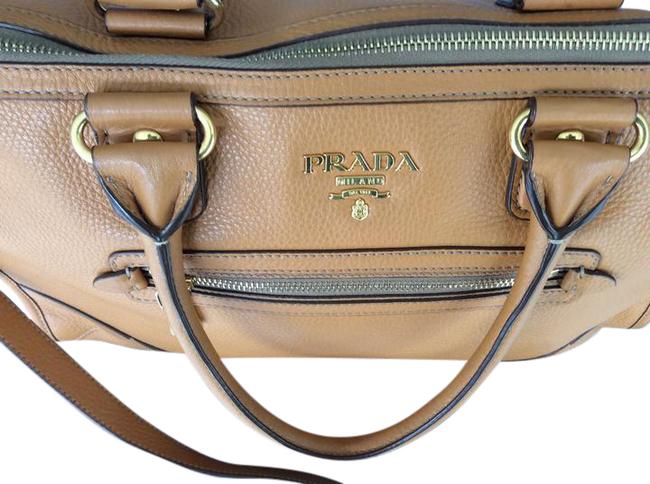Prada Mustard Tan Leather Shoulder Bag