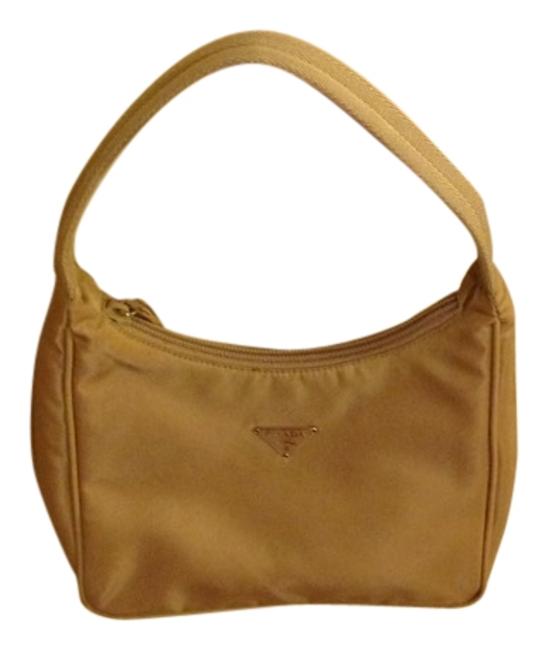 Prada Mv519 Camel Nylon Shoulder Bag