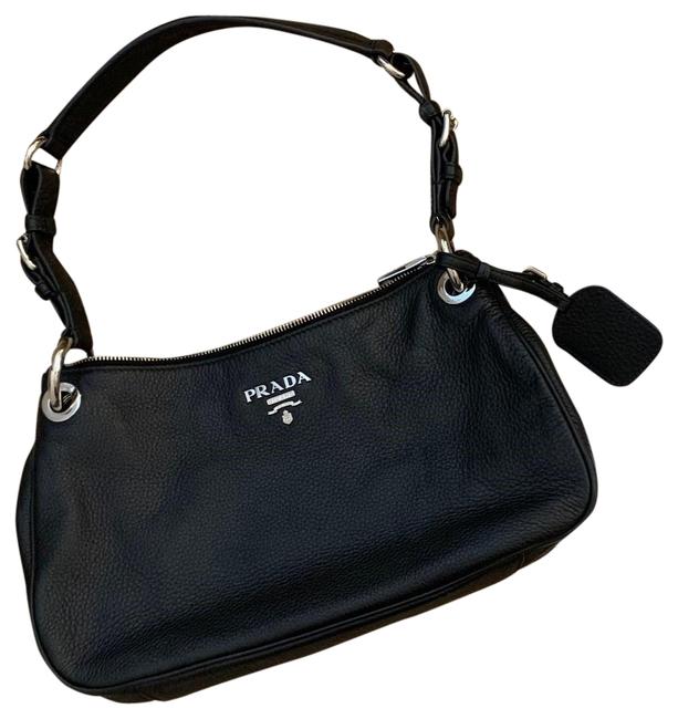 Prada Nero Black Leather Shoulder Bag