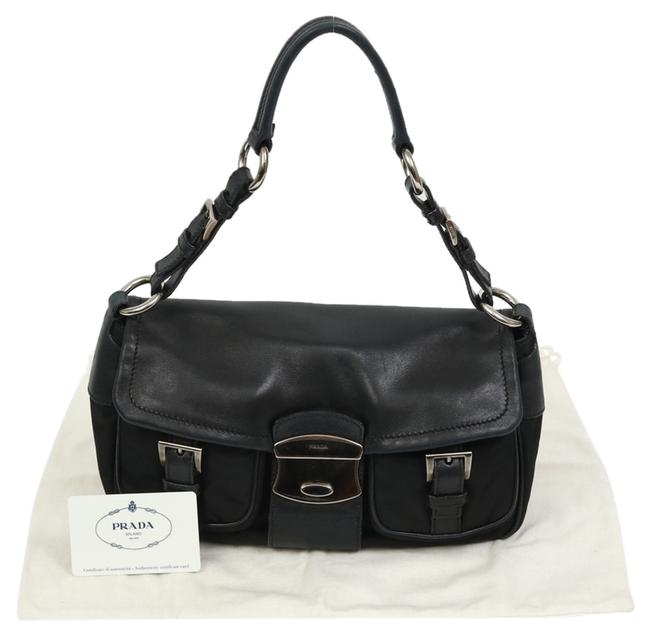 Prada Nero Black Br2668 33517 Black Leather Shoulder Bag