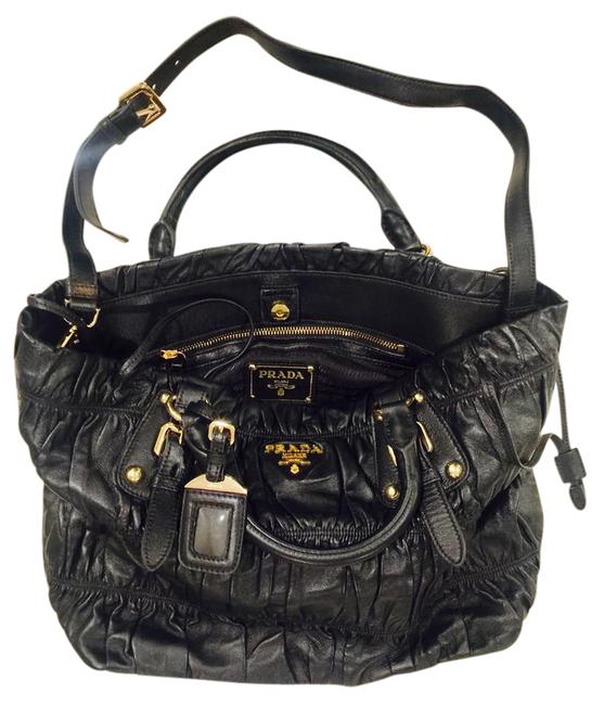 Prada New Black Leather Shoulder Bag